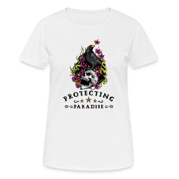 Floral Skull Inferno - Women's Breathable T-Shirt - white - Front - AI Model Female 172 dark (172cm)