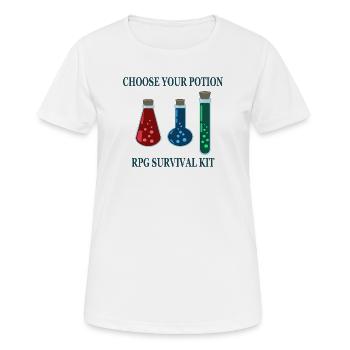 Choose Your Potion Gaming - Women's Breathable T-Shirt - white - Front - AI Model Female 172 dark (172cm)