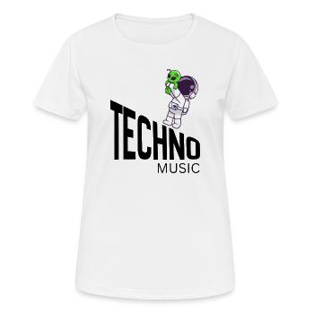 Cosmic Cute Alien on Astronaut - Women's Breathable T-Shirt - white - Front - AI Model Female 172 dark (172cm)
