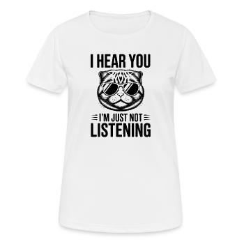 Scottish Folding Cat Scottish Fold Gift - Women's Breathable T-Shirt - white - Front - AI Model Female 172 dark (172cm)