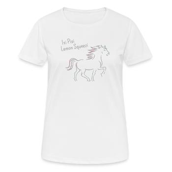 Isi Pisi Lemon Squeezi - Rose - par Maison Bichon - T-shirt respirant Femme - blanc - Devant - AI Model Female 172 dark (172cm)