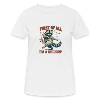 Dancing Raccoon Vintage Retro - Women's Breathable T-Shirt - white - Front - AI Model Female 172 dark (172cm)