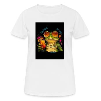 Sunny Frog Cocktail - Women's Breathable T-Shirt - white - Front - AI Model Female 172 dark (172cm)