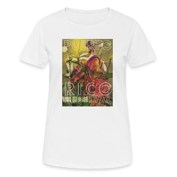 Puerto Rico Festival Retro Tropical Print - Women's Breathable T-Shirt - white - Front - AI Model Female 172 dark (172cm)