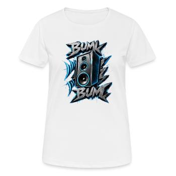 Bass Boom Graffiti Speaker - Women's Breathable T-Shirt - white - Front - AI Model Female 172 dark (172cm)