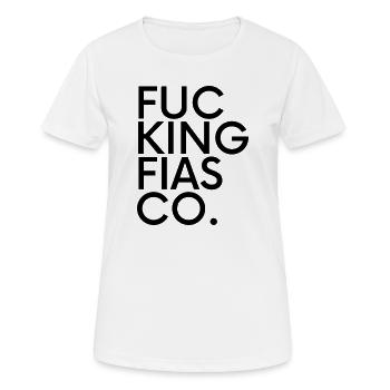 Fucking Fiasco – Typography Saying - Women's Breathable T-Shirt - white - Front - AI Model Female 172 dark (172cm)