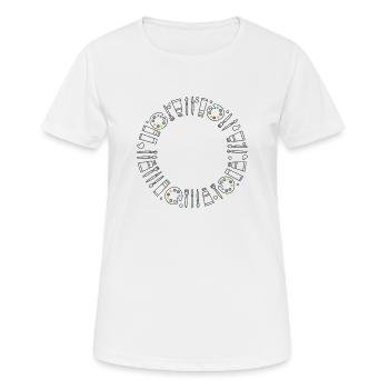 Art circle with brush and palette - Women's Breathable T-Shirt - white - Front - AI Model Female 172 dark (172cm)
