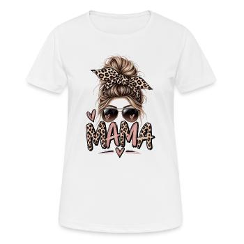 Leopard Mom Style - Women's Breathable T-Shirt - white - Front - AI Model Female 172 dark (172cm)