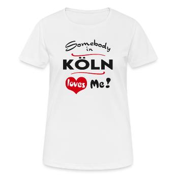 Cologne City Urban T-Shirt City Heimatliebe Town - Women's Breathable T-Shirt - white - Front - AI Model Female 172 dark (172cm)