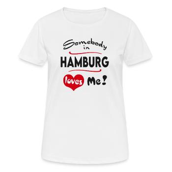 Hamburg Stadt Urban T-Shirt City Heimatliebe Town - Women's Breathable T-Shirt - white - Front - AI Model Female 172 dark (172cm)