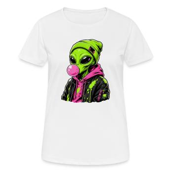 Néon style Alien Street - T-shirt respirant Femme - blanc - Devant - AI Model Female 172 dark (172cm)