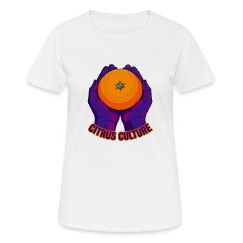Pop Art Citrus Culture Orange - Women's Breathable T-Shirt - white - Front - AI Model Female 172 dark (172cm)