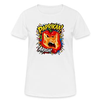 Comic Peppers - T-shirt respirant Femme - blanc - Devant - AI Model Female 172 dark (172cm)