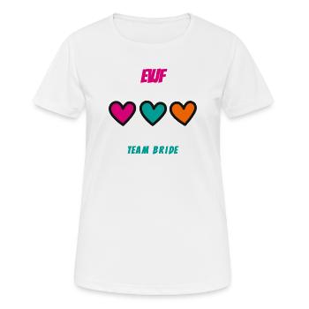 EVJF. MARIEE. TEAM. TEAM MARIEE. FUTURE MARIEE - T-shirt respirant Femme - blanc - Devant - AI Model Female 172 dark (172cm)