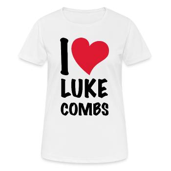 I love Luke Combs - Women's Breathable T-Shirt - white - Front - AI Model Female 172 dark (172cm)
