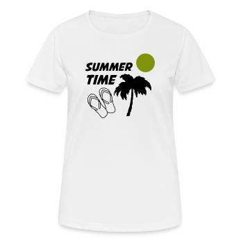 Été - T-shirt respirant Femme - blanc - Devant - AI Model Female 172 dark (172cm)