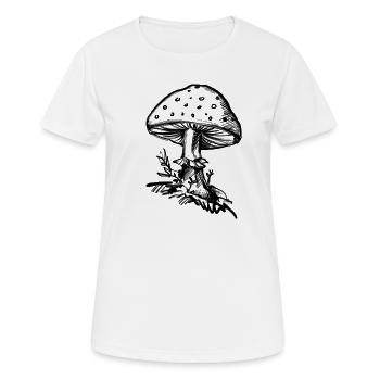 Champignon - Illustration - T-shirt respirant Femme - blanc - Devant - AI Model Female 172 dark (172cm)