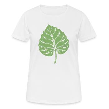Taro Leaf - Women's Breathable T-Shirt - white - Front - AI Model Female 172 dark (172cm)