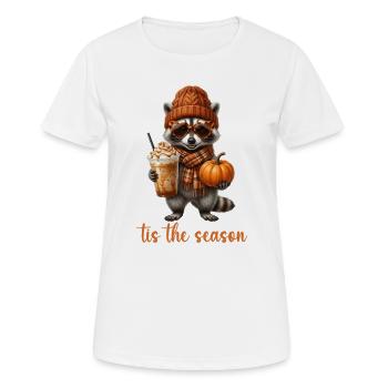 Le raton laveur de la saison - T-shirt respirant Femme - blanc - Devant - AI Model Female 172 dark (172cm)