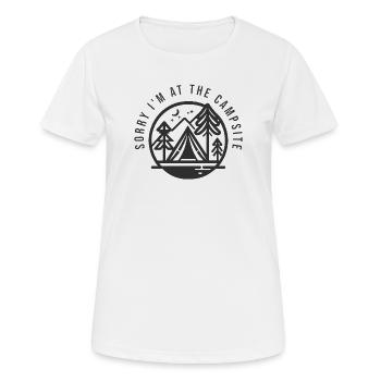 Soirée tente au camping - T-shirt respirant Femme - blanc - Devant - AI Model Female 172 dark (172cm)