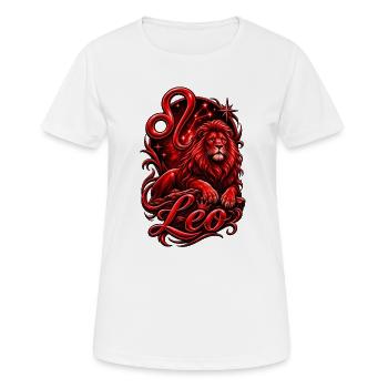 Leo Red Lion Zodiac Crown - Women's Breathable T-Shirt - white - Front - AI Model Female 172 dark (172cm)