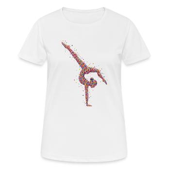 Gymnastique Gymnastique Handstand Marche au sol - T-shirt respirant Femme - blanc - Devant - AI Model Female 172 dark (172cm)