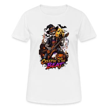 Creepin' to the Beat – Halloween Rock - T-shirt respirant Femme - blanc - Devant - AI Model Female 172 dark (172cm)