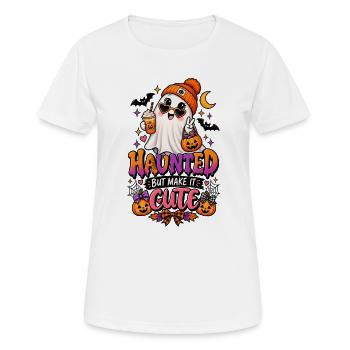 Haunted But Make It Cute Halloween - Women's Breathable T-Shirt - white - Front - AI Model Female 172 dark (172cm)