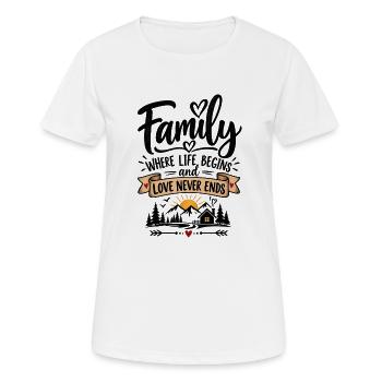 Family Where Life Begins - Women's Breathable T-Shirt - white - Front - AI Model Female 172 dark (172cm)