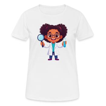 Kawaii Chemist – Science Lab Fun Art - Women's Breathable T-Shirt - white - Front - AI Model Female 172 dark (172cm)