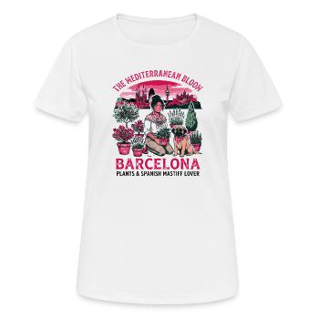 Les plantes de Barcelone et l’amant du mastiff espagnol - T-shirt respirant Femme - blanc - Devant - AI Model Female 172 dark (172cm)