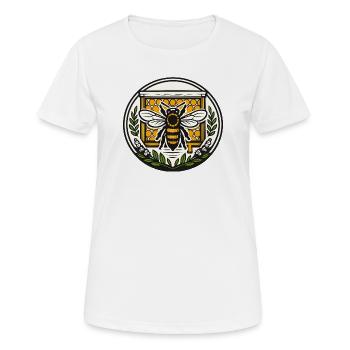 Bee Emblems Honeycomb - Women's Breathable T-Shirt - white - Front - AI Model Female 172 dark (172cm)