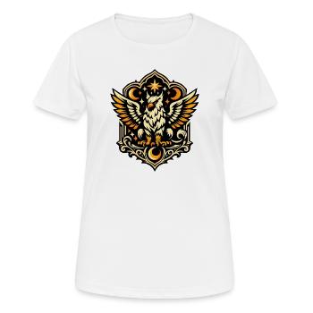Night Star Owl Crest - Women's Breathable T-Shirt - white - Front - AI Model Female 172 dark (172cm)