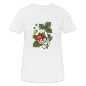 Vintage Botanical Wildberry Adventures - Women's Breathable T-Shirt - white - Front - AI Model Female 172 dark (172cm)