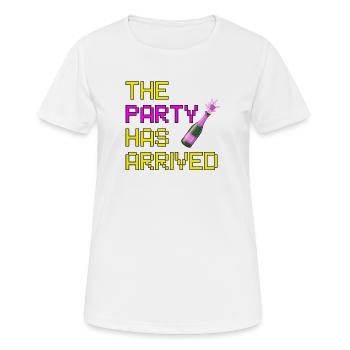 THE PARTY HAS ARRIVED, CAN GO MOUSE - Women's Breathable T-Shirt - white - Front - AI Model Female 172 dark (172cm)