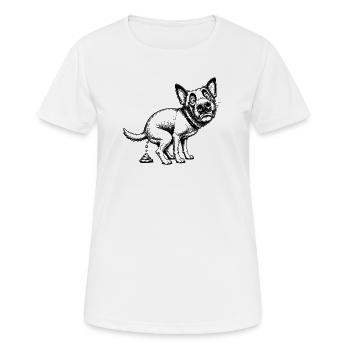 canine - Women's Breathable T-Shirt - white - Front - AI Model Female 172 dark (172cm)
