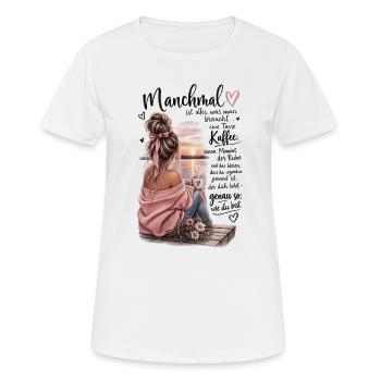 Kuscheltage am See - Frauen T-Shirt atmungsaktiv - Weiß - Vorne - AI Model Female 172 dark (172cm)