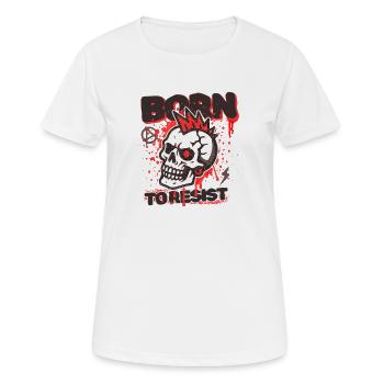 Né pour résister - T-shirt respirant Femme - blanc - Devant - AI Model Female 172 dark (172cm)