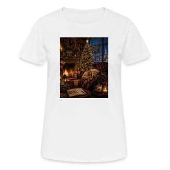 La magie de Noël En famille, être ensemble, ça compte pour l’amour - T-shirt respirant Femme - blanc - Devant - AI Model Female 172 dark (172cm)