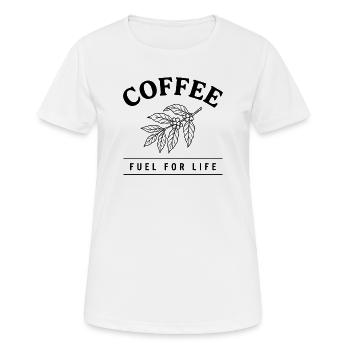 Carburant de café pour la vie – Kaffee Design - T-shirt respirant Femme - blanc - Devant - AI Model Female 172 dark (172cm)