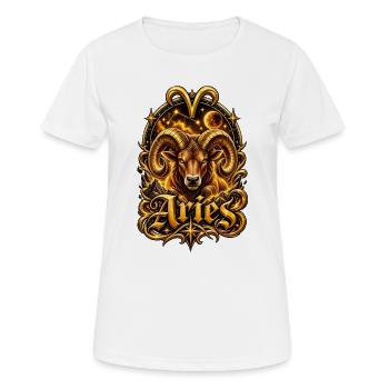Aries Gold Ram Nebula - Women's Breathable T-Shirt - white - Front - AI Model Female 172 dark (172cm)