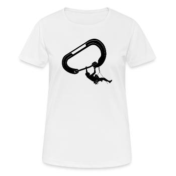 escalade, bloc, escalade, montagne, alpinisme - T-shirt respirant Femme - blanc - Devant - AI Model Female 172 dark (172cm)