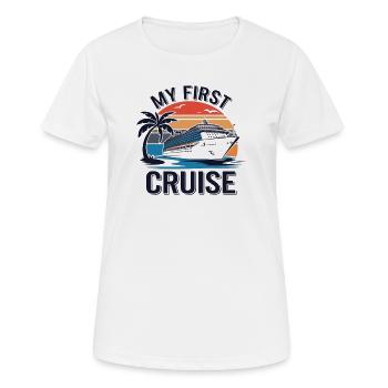 My First Cruise - Women's Breathable T-Shirt - white - Front - AI Model Female 172 dark (172cm)