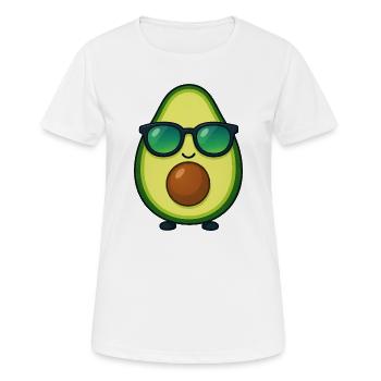 Avocado Vegetable Summer Sunglasses Kawaii - Women's Breathable T-Shirt - white - Front - AI Model Female 172 dark (172cm)