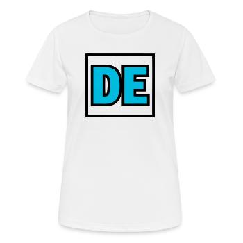DE Initials Letters Logo - Women's Breathable T-Shirt - white - Front - AI Model Female 172 dark (172cm)