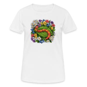 Hundertfüßer Cartoon - Frauen T-Shirt atmungsaktiv - Weiß - Vorne - AI Model Female 172 dark (172cm)