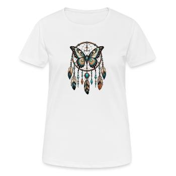 Attrape-rêves papillon - T-shirt respirant Femme - blanc - Devant - AI Model Female 172 dark (172cm)