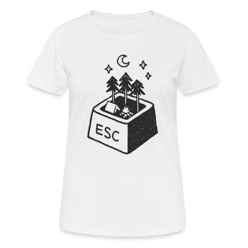 ESC-ape to the wild - Women's Breathable T-Shirt - white - Front - AI Model Female 172 dark (172cm)