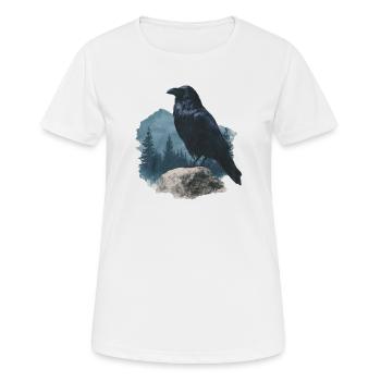 Raven Vintage - T-shirt respirant Femme - blanc - Devant - AI Model Female 172 dark (172cm)