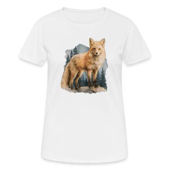 Renard Vintage - T-shirt respirant Femme - blanc - Devant - AI Model Female 172 dark (172cm)